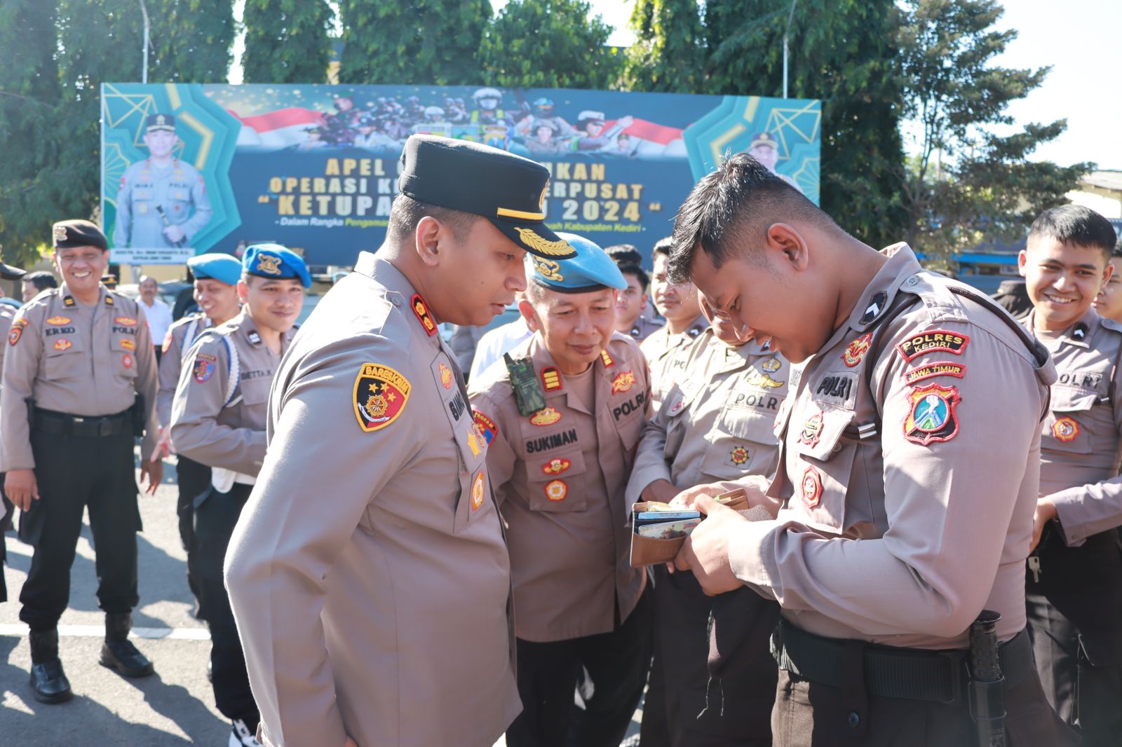 Kapolres Kediri Pimpin Operasi Penegak Ketertiban Dan Disiplin (Gaktibplin) Personel Polres Kediri